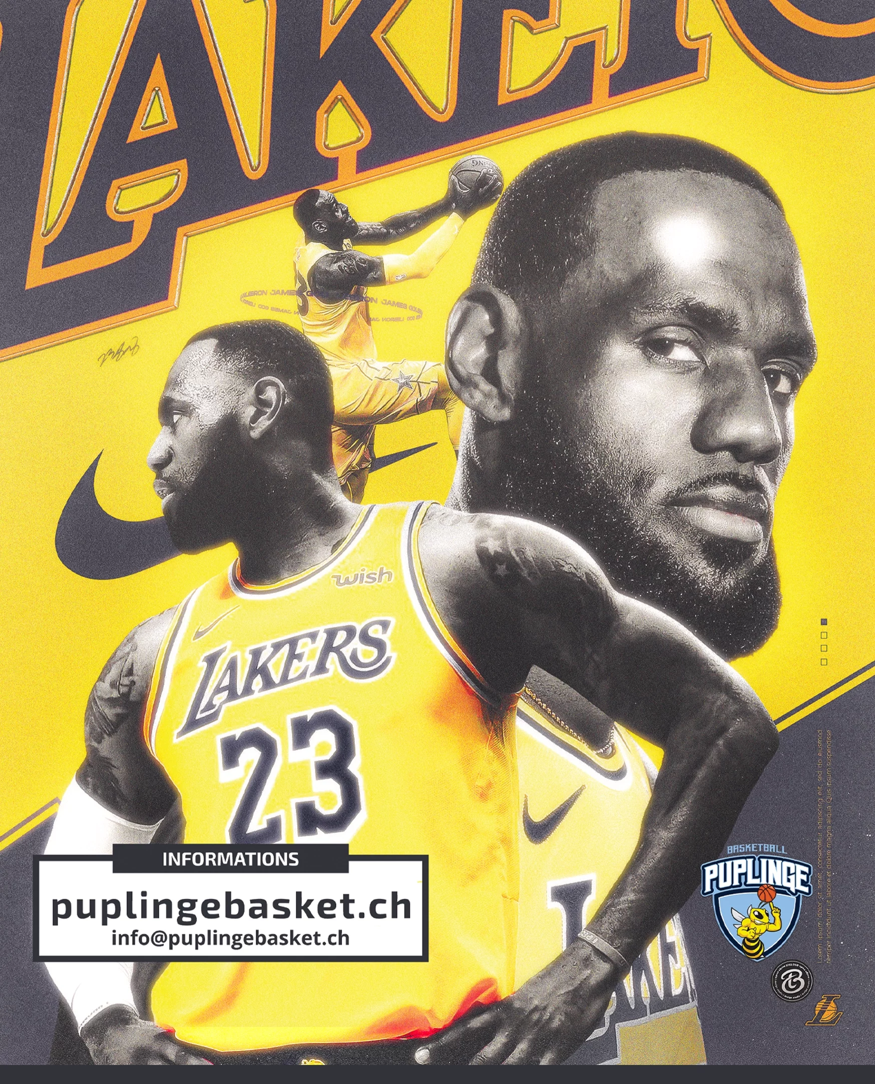 identité visuelle Basketball Club Puplinge flyer