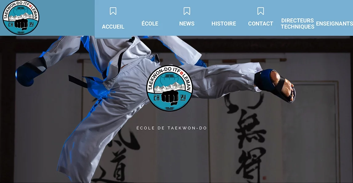 identité visuelle Club Taekwon-Do Puplinge site web