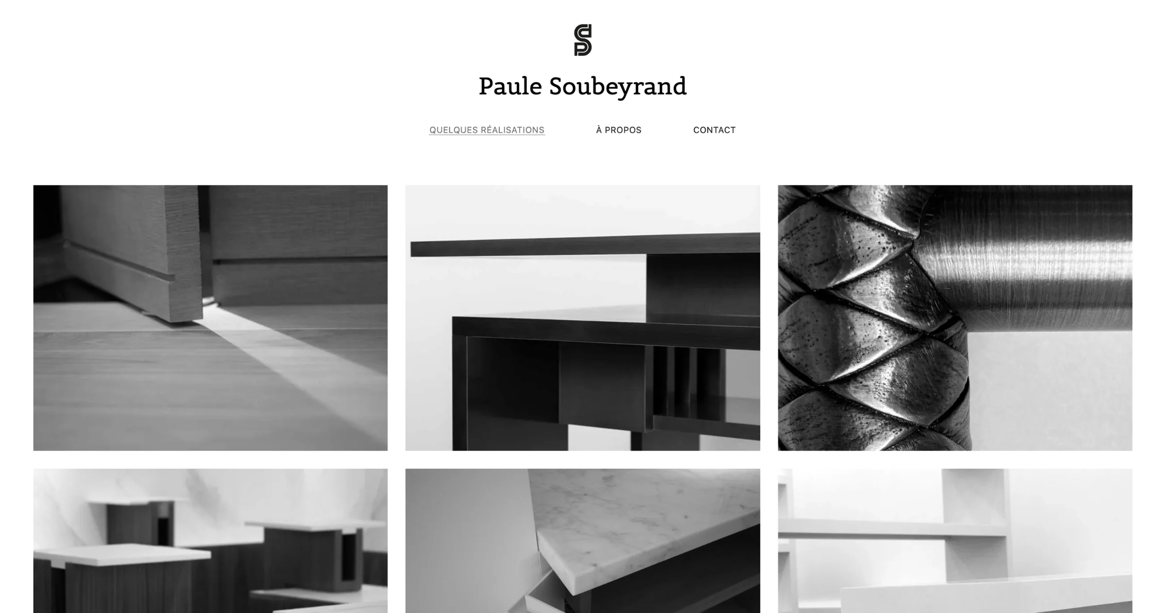 Page d’accueil du site de Paule Soubeyrand, architecte basée entre Lausanne et la Suisse
